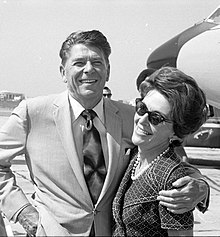 The Reagans at an airport, 1972