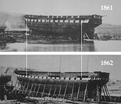 1861 vs 1862 hulls compared