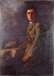 a formal painting of a man in a military uniform