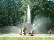Children in a playground fountain (Frankfurt 2006)