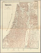 1918, the last official Ottoman map of Palestine