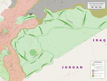 Map of rebel advances in the Syrian Desert