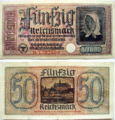 50 RM, 1938–1945, Reichskredit­kassenschein