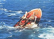 Argo Merchant breaking apart on 21 December 1976.