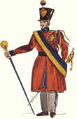 Captain of the barrier, 1832 uniform draft[a]