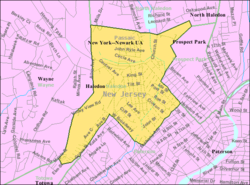 Census Bureau map of Haledon, New Jersey