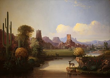 Chain of Spires Along the Gila River (1855)