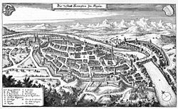 A view of Kempten in 1650