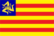 Flag of the Voluntary Army for the Independence of Sicilyit (1945–1946)
