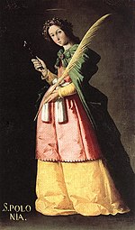 Portrait of Saint Apollonia by Francisco de Zurbarán, Museum of Louvre