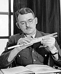 Black-and-white photographic portrait of Sir Frank Whittle