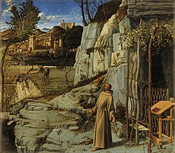 The Ecstasy of St. Francis (or St. Francis in the Desert) is a painting by the Italian Renaissance master Giovanni Bellini, who started this painting in 1475 and finished it around 1480.