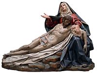 Pietà by Gregorio Fernández, 1616–1619, National Sculpture Museum, painted wood for a processional float
