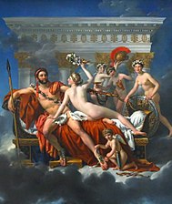Mars Being Disarmed by Venus (1824) by Jacques-Louis David