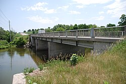 A bridge crossing the Conestogo River in Wellesley.