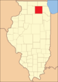 Kane County from the time of its creation to 1837, when DeKalb County was split off