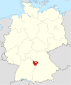 Lage des Landkreises Ansbach in Deutschland