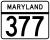 Maryland Route 377 marker