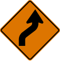 W1-4 Single lane shift (left to right)