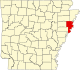 State map highlighting Crittenden County