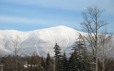 Mount Washington is the highest summit of the White Mountains and New Hampshire.