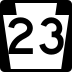 Pennsylvania Route 23 marker