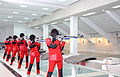 Chinese students shooting 10m air rifle on their school range