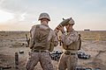 3rd Battalion, 4th Marines loading 120mm mortar rounds during Operation Inherent Resolve in Syria, 2018