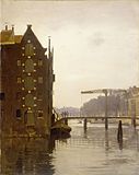 Willem Witsen (undated): Pakhuizen aan een Amsterdamse gracht op Uilenburg, private collection.