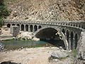 Shahi Bridge crossing the Haraz River in Polur.
