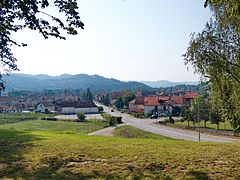 View of the part of the town