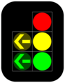 Standard (with green and yellow turn left)