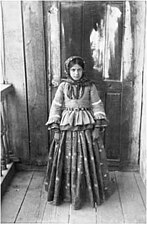 Azerbaijani girl from Shusha. Photographer Konstantin Zanis. 1898.