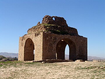 Ruins of Chahar-taqi in Neyasar, Iran