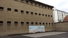 Colour photograph of the outside of Montluc Prison