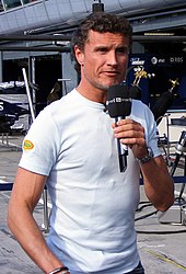 Photograph of David Coulthard who finished in second place for McLaren.