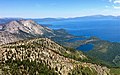 Jakes Peak (left) and Lake Tahoe from Mount Tallac