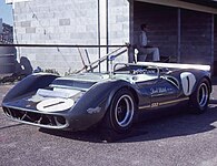 The Matich SR3 in the pits at Surfers Paradise in mid-1968