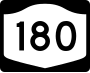 New York State Route 180 marker