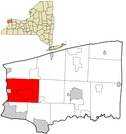 Location in Niagara County and the state of New York.
