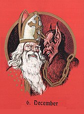 Nikolaus and Krampus in Austria in the early 20th century