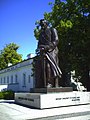 Statue of Józef Piłsudski in front of the Belweder, Piłsudski's residence