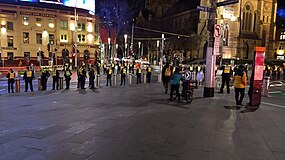 Police in 6th Lockdown Melbourne zoomed in
