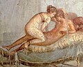 Liebesakt; Pompejanische Wandmalerei, Casa del Centenario