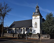 B-listed Rosyth parish church designed for the Garden suburb by Hugh A Mottram in 1930.