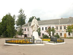 A World War II memorial in Soltsy