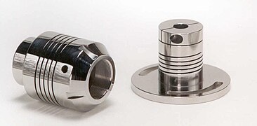A beam coupling with optional features machined into it