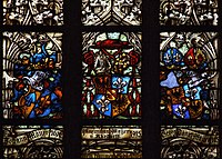A window in the Late Gothic style, St Maurice's Church, Olomouc, Czech Republic, early 20th century