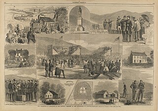 Ceremonies of dedication of the National Cemetery on the Battlefield of Antietam, MD, from Harper's Weekly, October 5, 1867