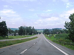 US 20 westbound entering East Springfield